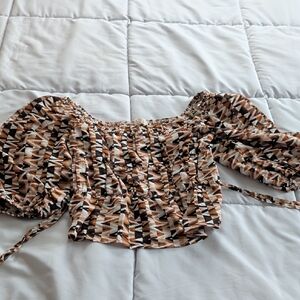 Blush Multicolor Off-Shoulder Blouse